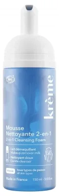 Cremă spumantă de curățare 2 în 1 bio, 150 ml