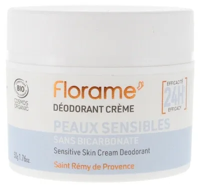 Florame Deodorant cremă 24 ore pentru piele sensibilă, organic, 50 g — preț și oferte