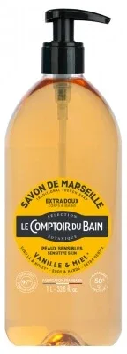 Le Comptoir du Bain – Săpun de Marsilia cu vanilie și miere, 1 L — preț și oferte