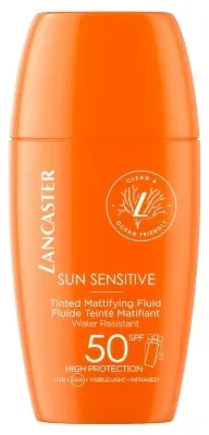 Lancaster Sun Sensitive Luminous Tan Fluid colorat cu efect matifiant SPF50 30 ml — preț și oferte