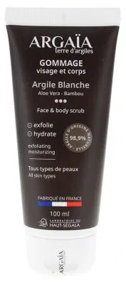 Argaïa Exfoliant pentru față și corp cu argilă albă 100 ml