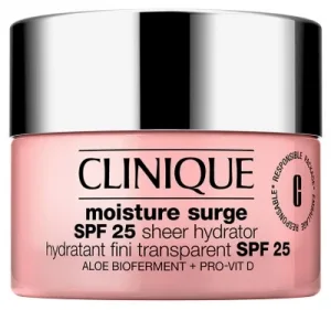 Clinique Moisture Surge Cremă hidratantă cu finisaj transparent SPF 25, 30 ml