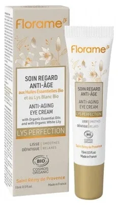 Florame Lys Perfection – Tratament organic anti-îmbătrânire pentru zona ochilor, 15 ml