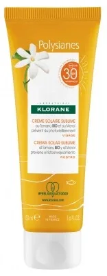 Klorane Polysianes Cremă solară Sublime cu tamanu organic și monoï SPF 30, 50 ml — preț și oferte