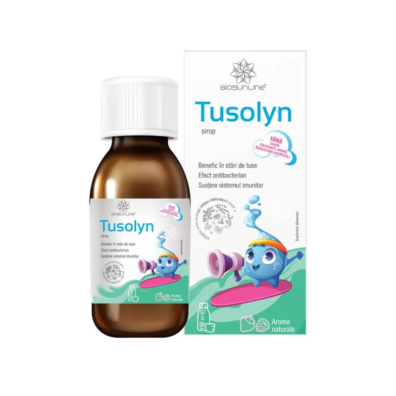 Tusolyn – Sirop de tuse pentru copii si adulti, BioSunLine | 150 ml HELCOR — preț și oferte