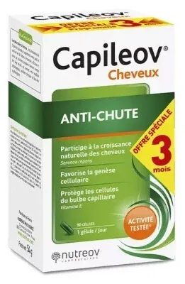 Nutreov Capileov pentru păr – împotriva căderii părului, 90 de capsule, 1 lună gratuită