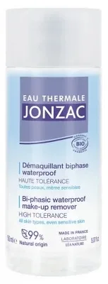 Apă termală Jonzac – Demachiant bifazic organic pentru machiaj rezistent la apă, 150 ml