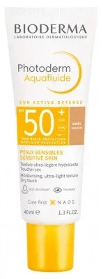 Bioderma Photoderm Aquafluide Sun Active Defense SPF50+ Auriu 40 ml — preț și oferte