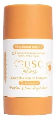 Musc Intime – Deodorant natural cu aromă de chihlimbar și flori, 50 g — preț și oferte