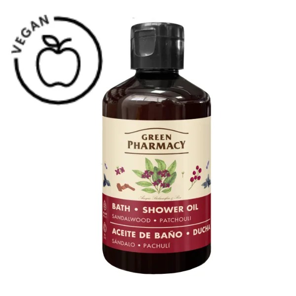 Ulei de baie si dus Lemn de Santal si Patchouli, Green Pharmacy | 250 ml GREEN PHARMACY INFINITY — preț și oferte