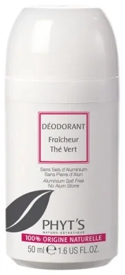 Phyt's Deodorant organic cu ceai verde, tip roll-on, 50 ml