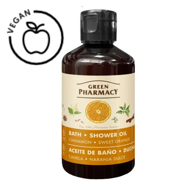 Ulei de baie si dus Scortisoara si Portocala Dulce, Green Pharmacy | 250 ml GREEN PHARMACY INFINITY — preț și oferte