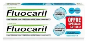 Fluocaril Pastă de dinți Protecție completă și albire Set de 2 x 75 ml