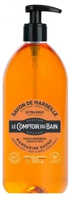 Le Comptoir du Bain – Săpun de Marsilia cu mandarină și salvie, 1 L — preț și oferte