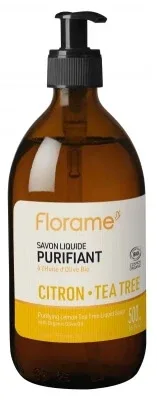 Florame Săpun lichid purificator cu lămâie și arbore de ceai organic, 500 ml