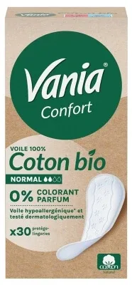 Vania Confort Bumbac Organic Normal 30 Protecții pentru lenjerie intimă — preț și oferte