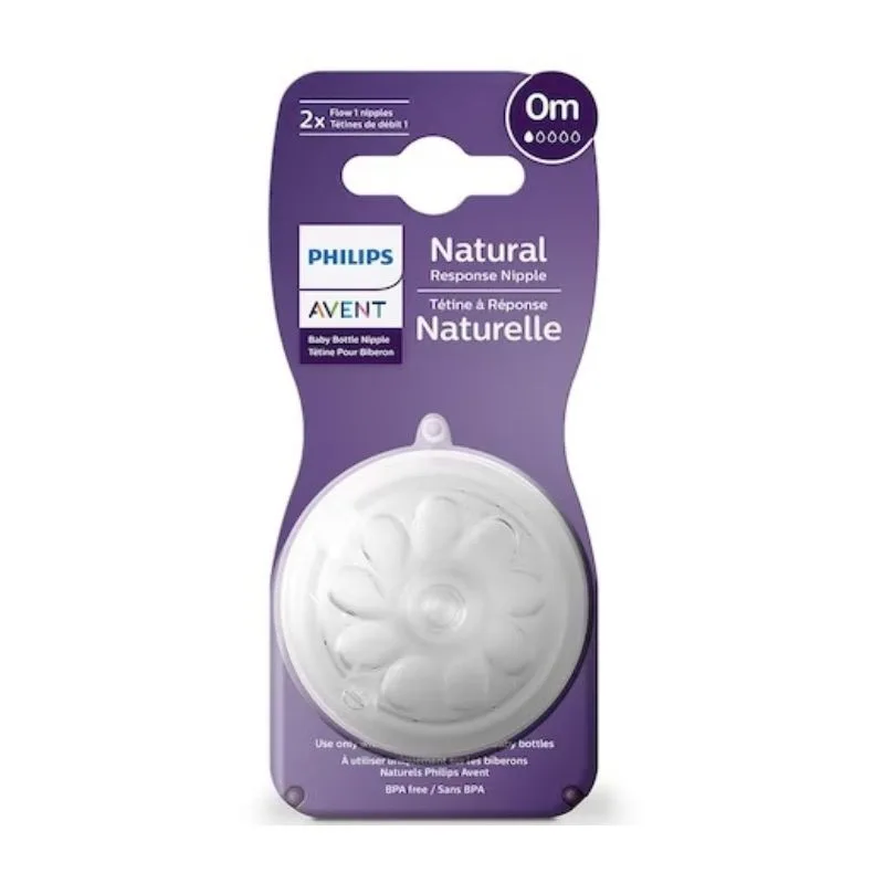 Tetina Natural Response, 0 luni+, SCY961/02, 2 bucati, Philips Avent — preț și oferte