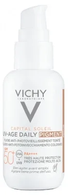 Vichy Capital Soleil UV-Age Daily Pigment Fluid anti-fotîmbătrânire cu nuanță SPF50+ 40 ml — preț și oferte