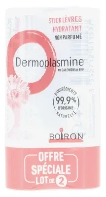 Boiron Dermoplasmine Stick pentru buze cu calendula, set de 2 x 4 g