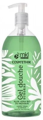 MKL Green Nature Cosm'Ethik Gel de duș hidratant cu aloe vera organic din Mexic 1 L — preț și oferte