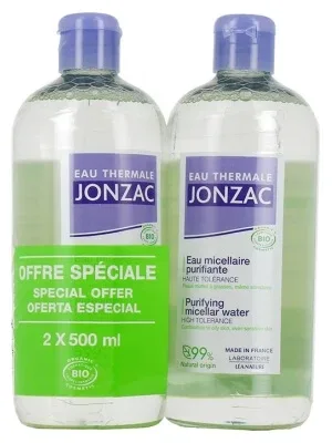 Apă termală Jonzac Pure – Apă micelară purificatoare bio – Set de 2 x 500 ml — preț și oferte