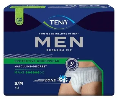 Tena Men Premium Fit Maxi, mărimea S/M, 12 bucăți de lenjerie intimă absorbantă — preț și oferte