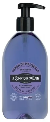 Le Comptoir du Bain – Săpun de Marsilia cu măsline și lavandă, 500 ml — preț și oferte