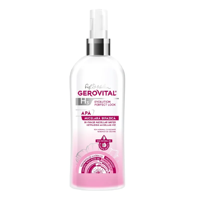 Apa micelara bifazica H3 Evolution Perfect Look, 150 ml, Gerovital FARMEC — preț și oferte