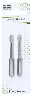 Estipharm 2 bețișoare de curățat urechile din metal
