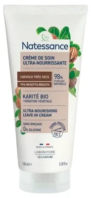 Natessance Cremă de îngrijire a părului ultra-hrănitoare cu unt de shea 100 ml