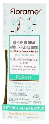 Florame Pureté – Ser global organic împotriva imperfecțiunilor, 30 ml