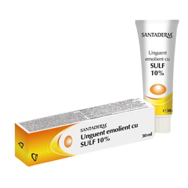 Unguent emolient cu sulf 10% Santaderm, Viva Pharma | 30ml — preț și oferte