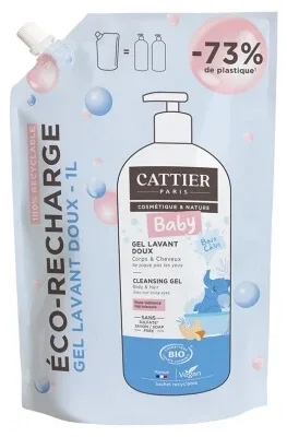 Cattier Gel de spălare delicat pentru bebeluși, organic, reîncărcabil ecologic, 1 L — preț și oferte