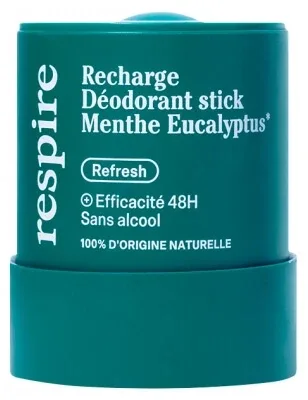 Respire Deodorant Stick cu mentă și eucalipt, reîncărcabil, organic, 50 g — preț și oferte