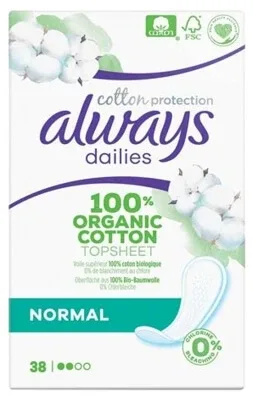 Always Dailies Cotton Protection Normal 38 Absorbante zilnice — preț și oferte