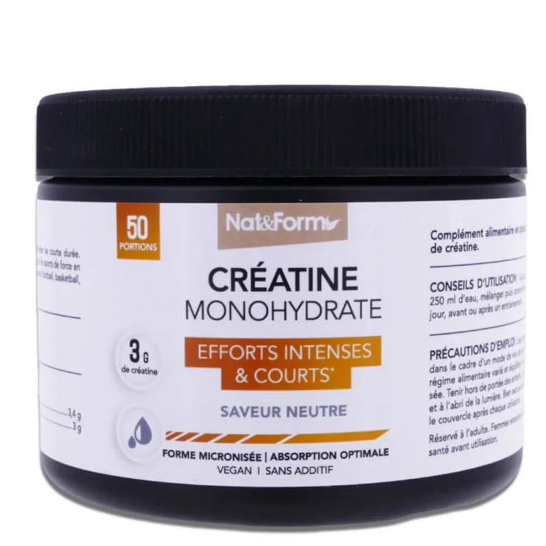 NAT & FORM CREATINĂ MONOHIDRAT 50 DE PORȚII, AROMĂ NEUTRĂ — preț și oferte