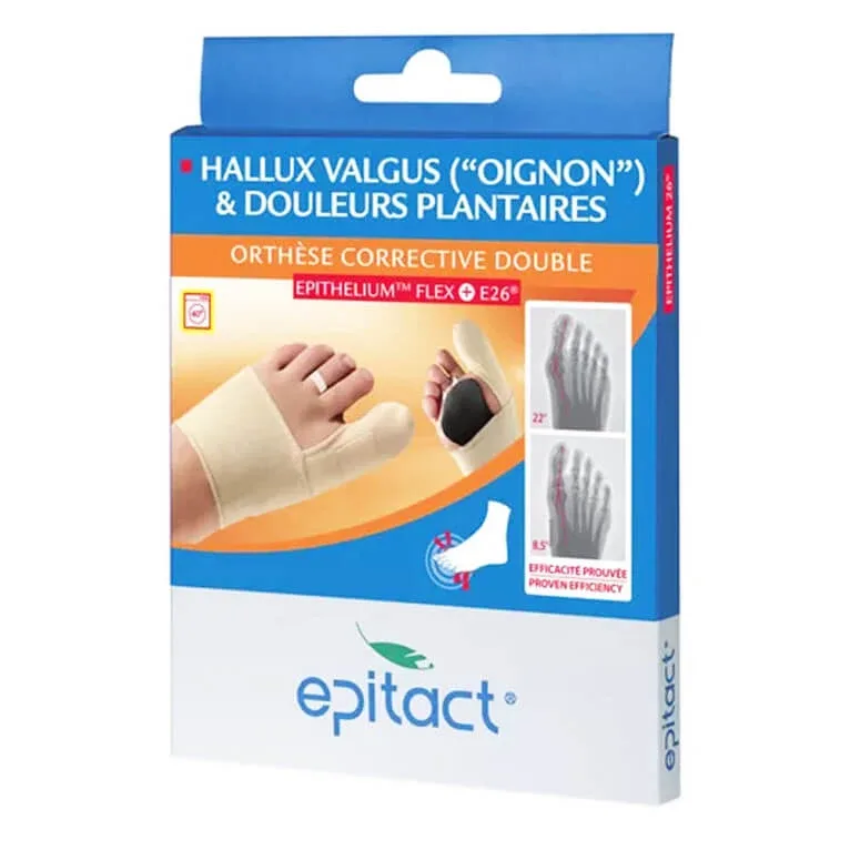 EPITACT ORTEZĂ CORECTIVĂ PENTRU HALLUX VALGUS DUBLE ȘI DURERI, MĂRIME M — preț și oferte