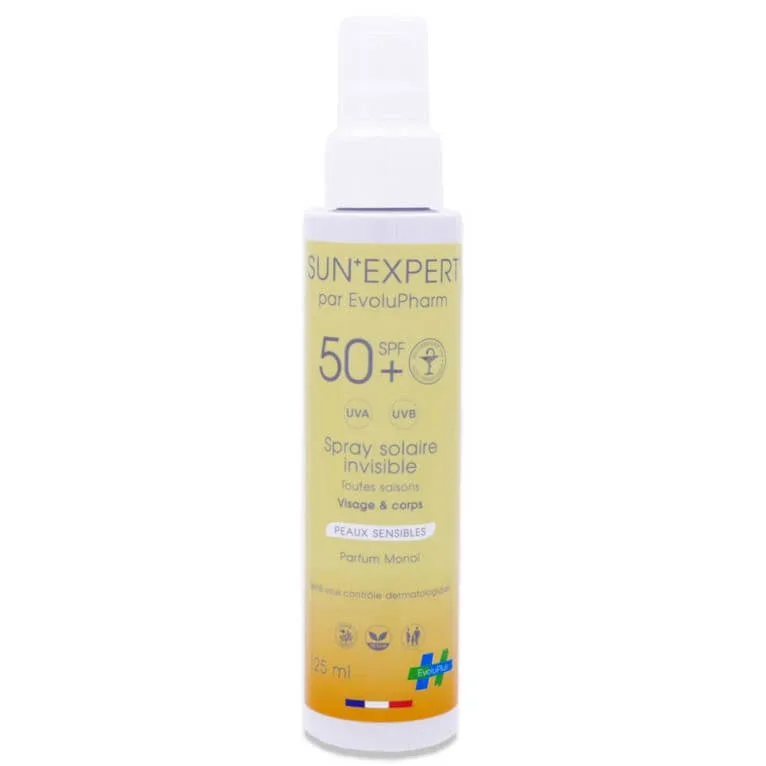 SUN+EXPERT SPRAY DE PROTECȚIE SOLARĂ SPF50+ PENTRU FAȚĂ ȘI CORP 125 ML — preț și oferte