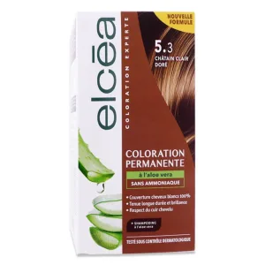 ELCEA VOPSEA PERMANENTĂ CU ALOE VERA, CASTAN DESCHIS AURIU, Nr. 5.3