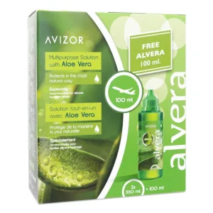 AVIZOR ALVERA PACK SOLUȚIE ALL-IN-ONE PENTRU LENTILE DE CONTACT 2X350ML + 100ML