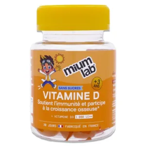 MIUM LAB +3 ANI VITAMINA D FĂRĂ ZAHĂR 30 DE GUMIȚE