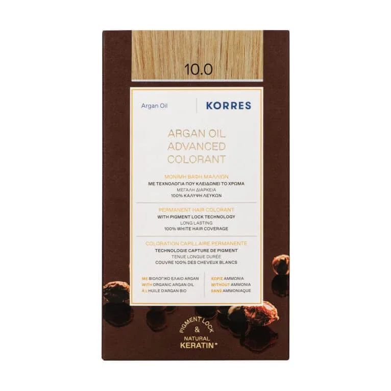 KORRES VOPSEA DE PĂR CU ULEI DE ARGAN 10.0 BLOND PLATINAT — preț și oferte