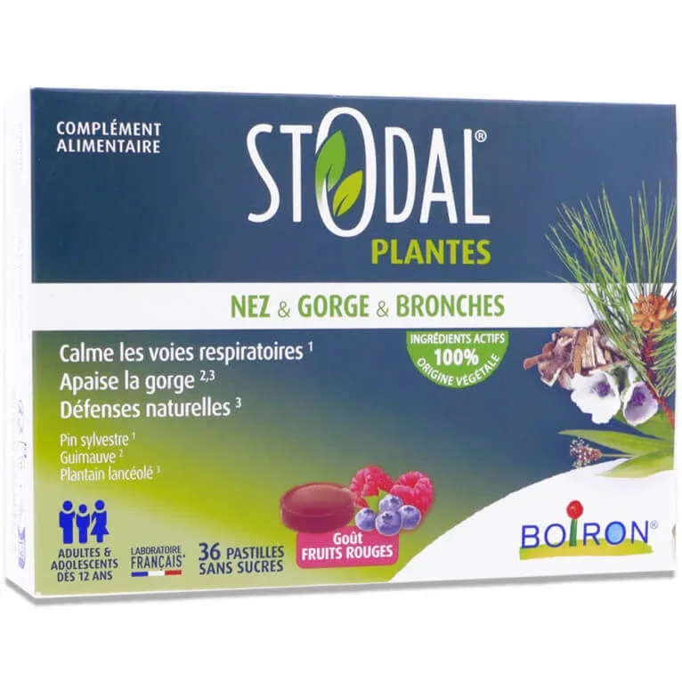 STODAL PLANTES NAS, GÂT ȘI BRONHII – AROMĂ DE FRUCTE ROȘII – 36 DE PASTILE — preț și oferte