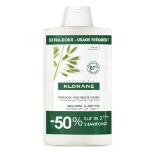 KLORANE ȘAMPON EXTRA DELICAT, SET DE 2 X 400 ML
