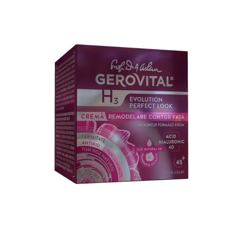 Crema remodelare contur fata H3 Evolution Perfect Look, 50 ml, Gerovital FARMEC — preț și oferte