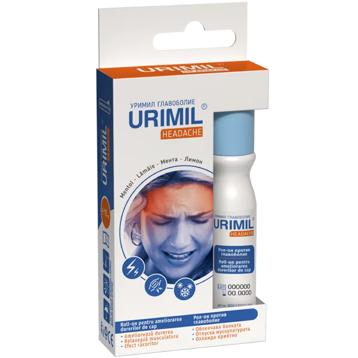 Urimil Headache roll-on impotriva durerilor de cap, Naturpharma | 15 ml — preț și oferte