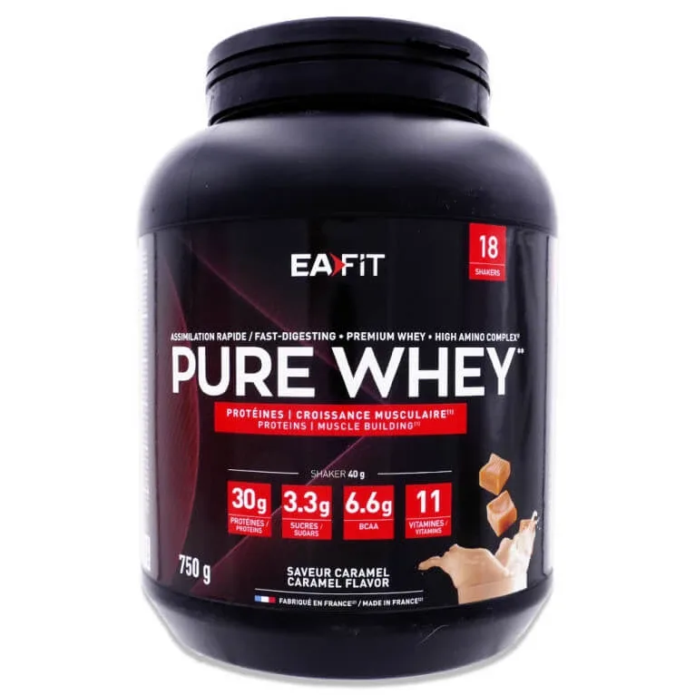 EAFIT PURE WHEY, AROMĂ DE CARAMEL, 750 g — preț și oferte