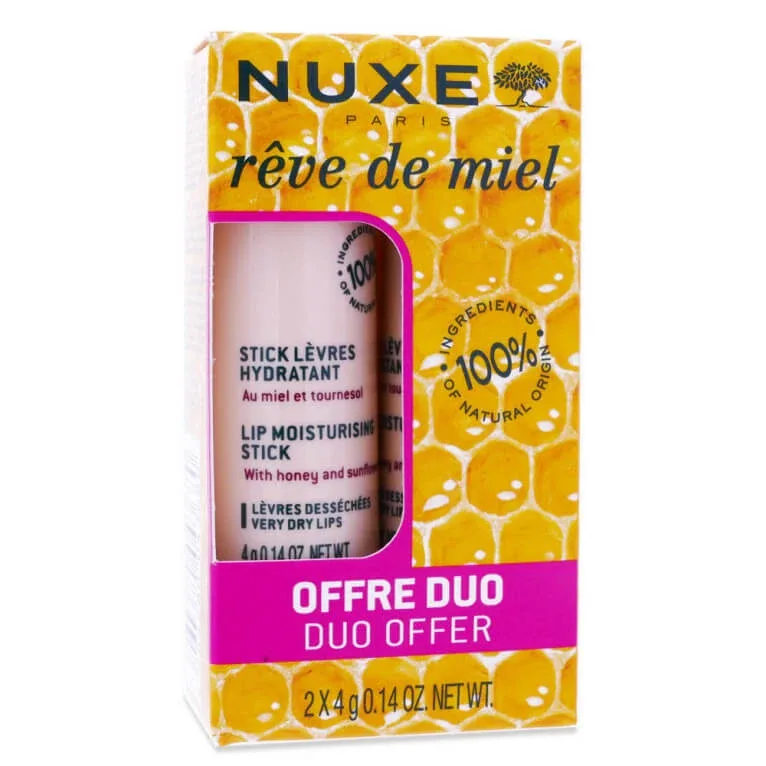 NUXE REVE DE MIEL STICK HIDRATANT PENTRU BUZE 2x4G — preț și oferte