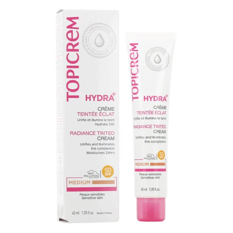 TOPICREM HYDRA+ CR CU NUANȚĂ ECLAT MEDIUM SPF50 40 ml — preț și oferte