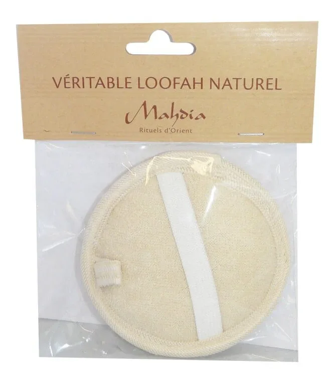 MAHDIA – LOOFAH AUTENTIC, NATURAL, PENTRU MASAJ, ROTUND, 10 CM — preț și oferte
